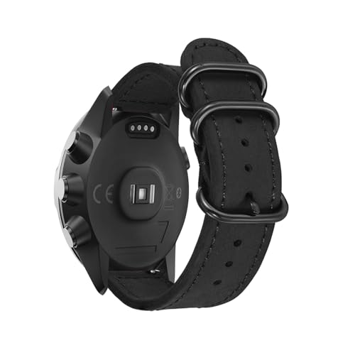 AireWiki Leder Armbänd Kompatibel mit Suunto 9/ Suunto7/ Suunto 9 Titanium/Suunto 9 Baro Armband Rundschnalle Für Damen Herren Echte Ersatzband mit Uhrenarmband (4) von AireWiki