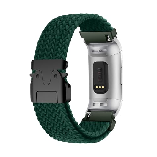 AireWiki Nylon Armband Kompatibel mit Fitbit Charge 2 - Sport Band für Damen Herren Stoff Ersatzarmband für Fitbit Charge 2 (22) von AireWiki
