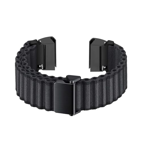 AireWiki Nylon Armband Kompatibel mit Garmin EPIX Gen2/ EPIX Pro Gen2 - Sport Solo Loop Stoff Band Ersatzarmband für Damen Herren für Garmin EPIX Gen2/ EPIX Pro Gen2 (Schwarz) von AireWiki