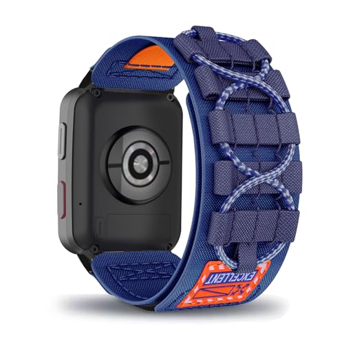 AireWiki Nylon Armband Kompatibel mit HUAWEI WATCH D Uhrarmband Stoff Sport Klettverschluss Armbänder Ersatz für HUAWEI WATCH D (blau) von AireWiki