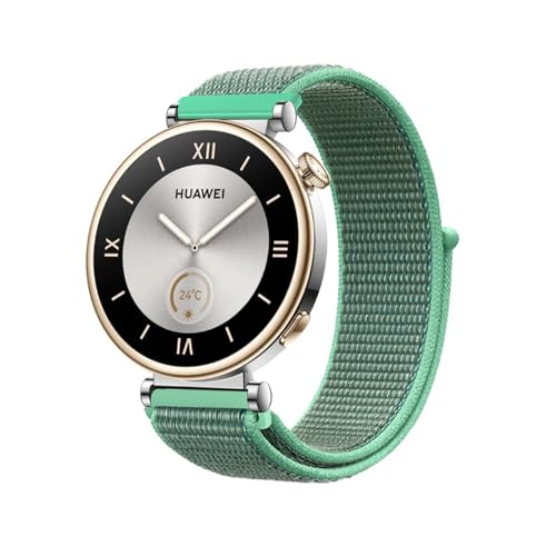 AireWiki Nylon Armband Kompatibel mit Huawei Watch GT4 41mm Stoff Sport Armbänder für Damen Herren Ersatz für Huawei Watch GT4 41mm (B) von AireWiki