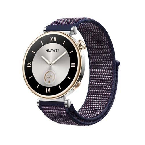 AireWiki Nylon Armband Kompatibel mit Huawei Watch GT4 41mm Stoff Sport Armbänder für Damen Herren Ersatz für Huawei Watch GT4 41mm (F) von AireWiki