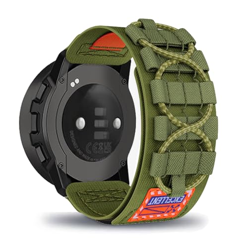 AireWiki Nylon Armband Kompatibel mit Suunto 3 Fitness Uhrarmband Stoff Sport Klettverschluss Armbänder Ersatz für Suunto 3 Fitness (grün) von AireWiki