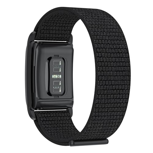 AireWiki Nylon Armband Kompatibel mit Whoop 4.0 Uhrarmband Stoff Sport Klettverschluss Armbänder Ersatz für Whoop 4.0 (schwarz) von AireWiki