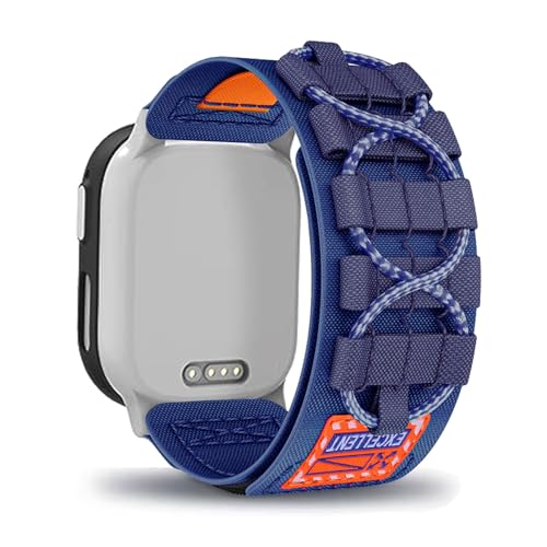 AireWiki Nylon Armband Kompatibel mit XPLORA XMOVE/XPLORA X6 Play - Sportliches Uhrenarmband in Blau, Größe 130mm-225mm von AireWiki