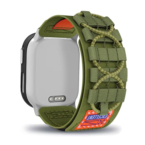 AireWiki Nylon Armband Kompatibel mit XPLORA XMOVE/XPLORA X6 Play Uhrarmband Stoff Sport Klettverschluss Quick Fit Armbänder Ersatz für XPLORA XMOVE/XPLORA X6 Play (grün) von AireWiki