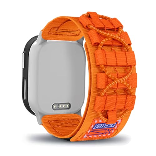 AireWiki Nylon Armband Kompatibel mit XPLORA XMOVE/XPLORA X6 Play Uhrarmband Stoff Sport Klettverschluss Quick Fit Armbänder Ersatz für XPLORA XMOVE/XPLORA X6 Play (orange) von AireWiki