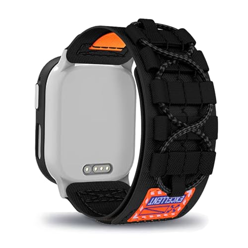 AireWiki Nylon Armband Kompatibel mit XPLORA XMOVE/XPLORA X6 Play Uhrarmband Stoff Sport Klettverschluss Quick Fit Armbänder Ersatz für XPLORA XMOVE/XPLORA X6 Play (schwarz) von AireWiki