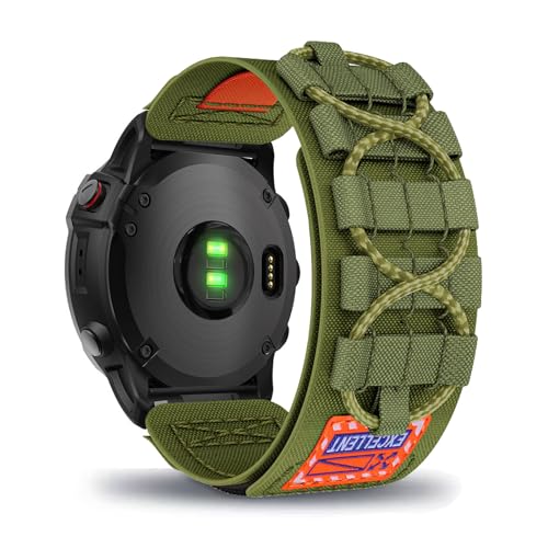 AireWiki Nylon QuickFit Armband Kompatibel mit Garmin instinct 2/ instinct Uhrarmband Stoff Sport Klettverschluss Armbänder Ersatz für Garmin instinct 2/ instinct (grün) von AireWiki