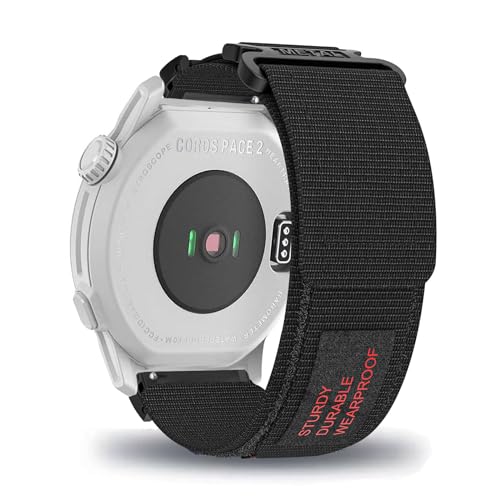 AireWiki Stoff Armband Kompatibel mit COROS PACE 3 Armband Nylon Für Herren Damen Sport Ersatzband mit Uhrenarmband Für COROS PACE 3 (schwarz) von AireWiki