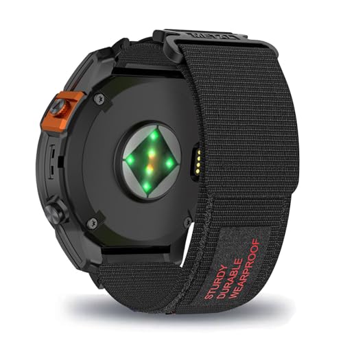 AireWiki Stoff Armband Kompatibel mit Garmin Fenix 7 / Fenix 6 / Fenix 6 Pro Armband Nylon Für Herren Damen Sport Ersatzband mit Uhrenarmband Für Garmin Fenix 7 / Fenix 6 / Fenix 6 Pro (schwarz) von AireWiki