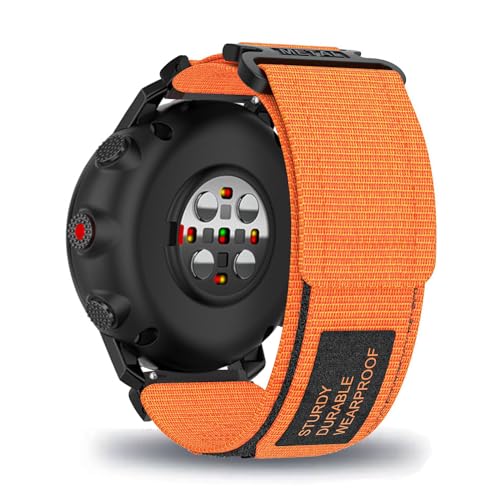 AireWiki Stoff Armband Kompatibel mit Polar Grit X/Grit X Pro Armband Nylon Für Herren Damen Sport Ersatzband mit Uhrenarmband Für Polar Grit X/Grit X Pro (orange) von AireWiki