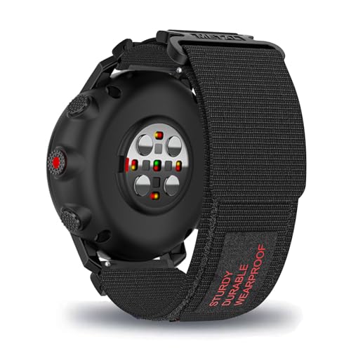 AireWiki Stoff Armband Kompatibel mit Polar Grit X/Grit X Pro Armband Nylon Für Herren Damen Sport Ersatzband mit Uhrenarmband Für Polar Grit X/Grit X Pro (schwarz) von AireWiki