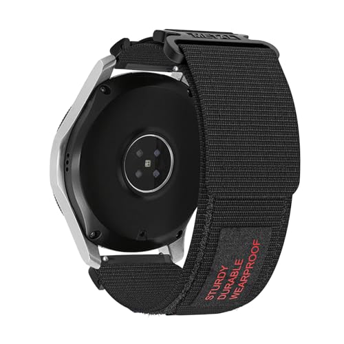 AireWiki Stoff Armband Kompatibel mit Samsung Gear S3 Frontier/Classic Armband Nylon Für Herren Damen Sport Ersatzband mit Uhrenarmband Für Samsung Gear S3 Frontier/Classic (schwarz) von AireWiki