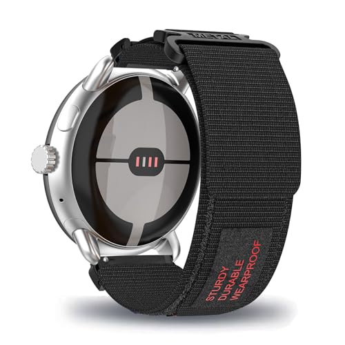 AireWiki Stoff Armband Kompatibel mit Withings ScanWatch 42mm Armband Nylon Für Herren Damen Sport Ersatzband mit Uhrenarmband Für Withings ScanWatch 42mm (schwarz) von AireWiki