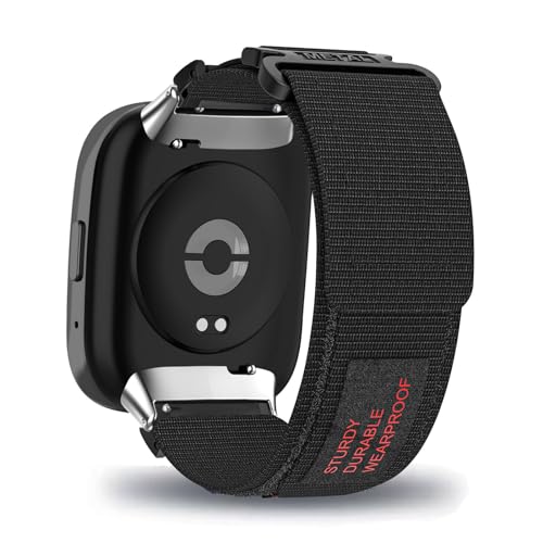 AireWiki Stoff Armband Kompatibel mit Xiaomi Redmi Watch 3 lite/watch 3 active Armband Nylon Für Herren Damen Sport Ersatzband mit Uhrenarmband Für Xiaomi Redmi Watch 3 lite/watch 3 active (schwarz) von AireWiki