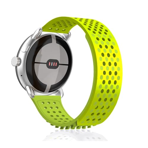 AireWiki Weich Silikon Armbänder Kompatibel mit Google Pixel Watch Sport Ersatzband Elastisch Atmungsaktiv Für Damen Herren Armband Für Google Pixel Watch (8) von AireWiki