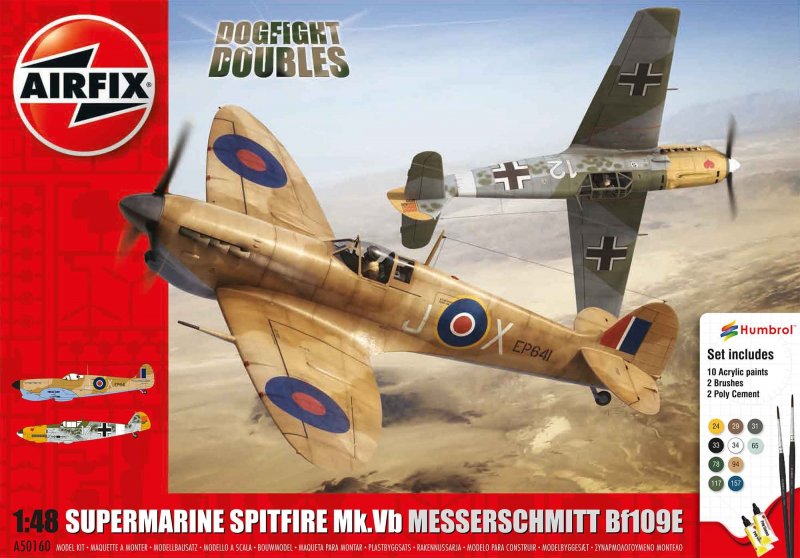 Supermarine Spitfire MkVb Messerschmitt Me BF 109 E von Airfix