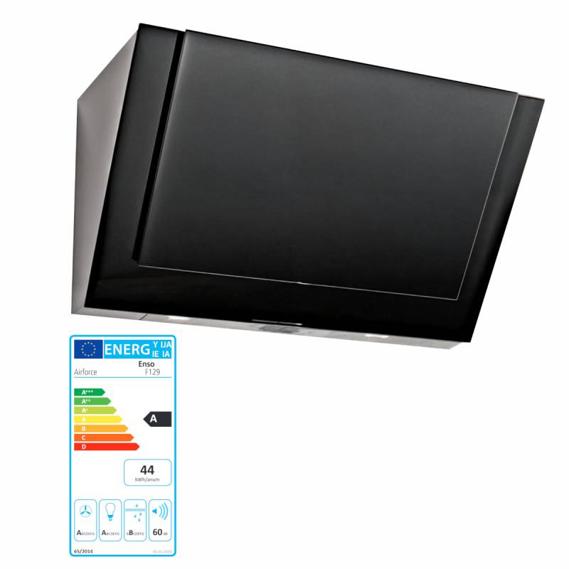 Airforce F129 A ENSO ECO 90 cm BK Kopffreihaube Umluftversion ohne Kamin Schwarz von Airforce