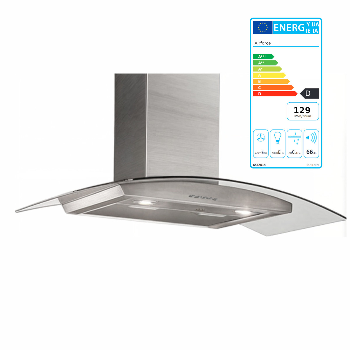 Airforce F39 90 INOX PLO Shael Wandhaube Dunstabzugshaube Edelstahl Glas 90 cm Airforce F39 90 INOX PLO Shael Wandhaube Dunstabzugshaube Edelstahl Glas 90 cm von Airforce