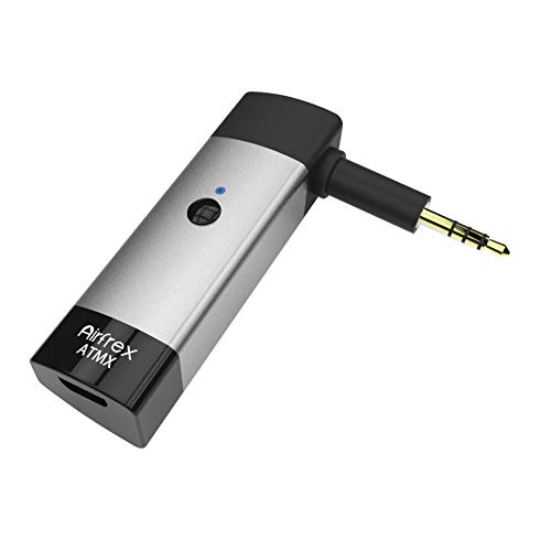 Airfrex Drahtloser Bluetooth Adapter Empfänger mit Mikrofon und 2,5 mm Klinke für Audio Technica ATH-M50X und ATH-M40X und ATH-M70X Kopfhörer, Audio Technica Kopfhörer Kabel Ersatzkonverter Stecker von Airfrex