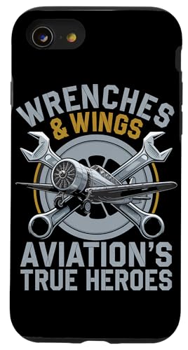 Flugzeugtechniker Flugzeugwartung Flugzeugmechaniker Hülle für iPhone SE (2020) / 7 / 8 von Airplane Mechanic For Men & Aircraft Designs