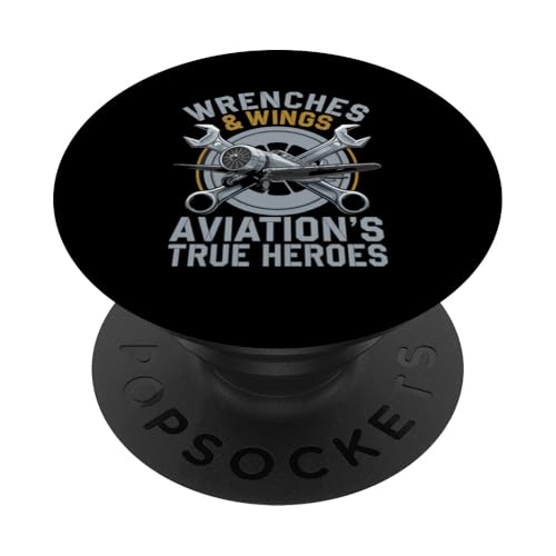 Flugzeugtechniker Flugzeugwartung Flugzeugmechaniker PopSockets Klebender PopGrip Flugzeugtechniker Flugzeugwartung Flugzeugmechaniker PopSockets Klebender PopGrip von Airplane Mechanic For Men & Aircraft Designs
