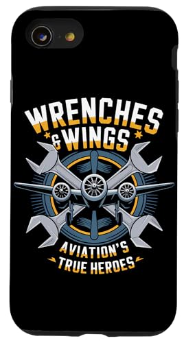 Luftfahrttechniker Flugzeugwartung Flugzeugmechaniker Hülle für iPhone SE (2020) / 7 / 8 von Airplane Mechanic For Men & Aircraft Designs
