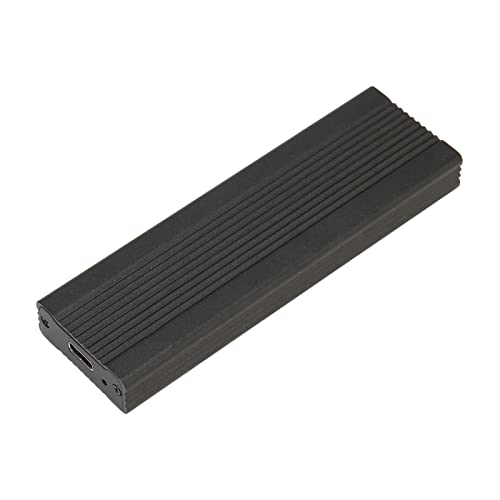 Airshi SSD-Gehäuse, Dual Protocol 10 Gbit/s M.2 NVME LED-Anzeige für SSD-Gehäuse 2280 Mm (Schwarz mit C-Kabel) von Airshi