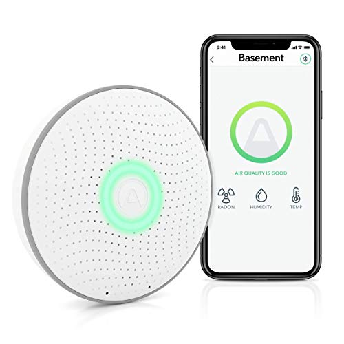 Airthings Wave Radon Smart Radon Detektor mit gratis App, batteriebetrieben, keine Laborgebühren einfach zu bedienen von Airthings