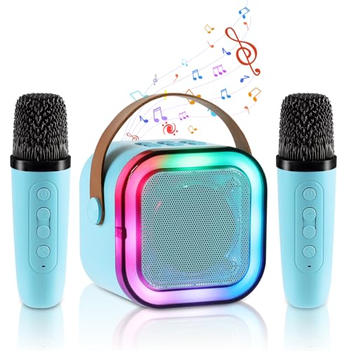 Aischens Karaoke Maschine mit 2 Mikrofonen, Mini Karaoke Maschine für Kinder Erwachsene, Tragbarer Bluetooth-Lautsprecher mit LED-Licht, Kinderspielzeug Geschenk für 3-12 Jahre Mädchen und Jungen Aischens Karaoke Maschine mit 2 Mikrofonen, Mini Karaoke Maschine für Kinder Erwachsene, Tragbarer Bluetooth-Lautsprecher mit LED-Licht, Kinderspielzeug Geschenk für 3-12 Jahre Mädchen und Jungen von Aischens