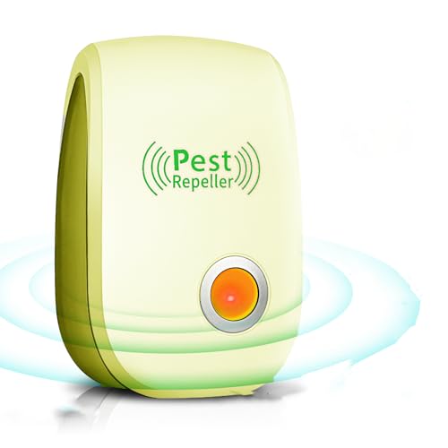 Ultraschall Schädlingsbekämpfer, V8 4 Stück Elektronische Insektenschutzmittel Indoor, Pest Control Repeller für Mücken, Spinnen, Kakerlaken, Mäuse, Nagetier, Harmlos für Haustiere Menschen von Aiseeok