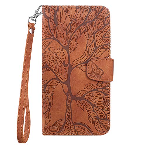 Aisenth Handyhülle für Redmi Note 11 Pro+ 5G/Redmi Note 11 Pro 5G, Baum Muster PU Leder Handytasche Brieftasche Klapphülle Etui Wallet Flip Case Schutz Hülle mit Aufstellfunktion -Braun von Aisenth