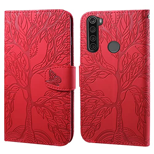 Aisenth Handyhülle für Xiaomi Redmi Note 8T, Baum Muster PU Leder Handytasche Brieftasche Klapphülle Etui Wallet Flip Case Schutz Hülle mit TPU innen Schale, Kartenfächer, Aufstellfunktion -Rot Aisenth Handyhülle für Xiaomi Redmi Note 8T, Baum Muster PU Leder Handytasche Brieftasche Klapphülle Etui Wallet Flip Case Schutz Hülle mit TPU innen Schale, Kartenfächer, Aufstellfunktion -Rot von Aisenth
