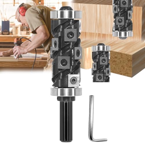 Bündigfräser, Wendeplatten Fräser 12mm Schaft VHM Spiralfräser Kopierfräser für Oberfräse 30mm Schnittdurchmesser Bündigfräser Kugellager Oben und Unten mit 12 Hartmetalleinsätze Bündigfräser, Wendeplatten Fräser 12mm Schaft VHM Spiralfräser Kopierfräser für Oberfräse 30mm Schnittdurchmesser Bündigfräser Kugellager Oben und Unten mit 12 Hartmetalleinsätze von Aisny
