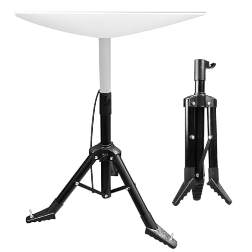 Dreibein Stativ für Satellitenschüssel, Antennenmast Satellitenschüssel Halterung Dreibein-Stative für Sat Antenne Halter Dreibeinstativ für Camping Balkon, Schwarz von Aisny