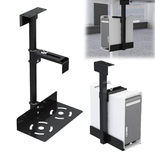 PC Halterung, Schwarz PC Halterung Unter Schreibtisch PC Wandhalterung Platzsparende PC Halter PC Halterung Untertisch Höhe Verstellbar 50-530mm Bis Zu 35 Kg für Den Meisten Hosts PC Halterung, Schwarz PC Halterung Unter Schreibtisch PC Wandhalterung Platzsparende PC Halter PC Halterung Untertisch Höhe Verstellbar 50-530mm Bis Zu 35 Kg für Den Meisten Hosts von Aisny