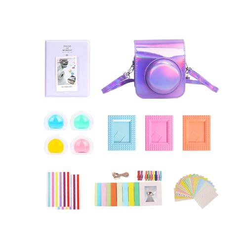 Fujifilm Instax Mini 12 Sofortbildkamera-Zubehör-Set mit Tasche, Album, Rahmen, Wandrahmen und farbigem Filter (Magic Purple) Fujifilm Instax Mini 12 Sofortbildkamera-Zubehör-Set mit Tasche, Album, Rahmen, Wandrahmen und farbigem Filter (Magic Purple) von Aisnyho