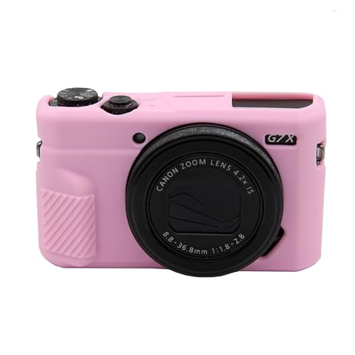 G7X Mark II Kameratasche, weiche Silikon-Schutzhülle, ultradünn, leicht, Abdeckung für Canon PowerShot G7X Mark II Kamera (ohne Objektivabdeckung) (Rosa) von Aisnyho