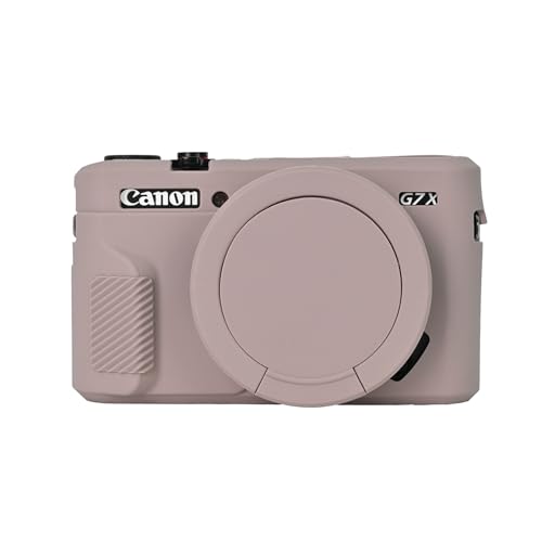 G7X Mark II Kameratasche, weiche Silikon-Schutzhülle, ultradünn, leicht, Abdeckung für Canon PowerShot G7X Mark II Kamera mit Objektivabdeckung (Hellgrau) von Aisnyho