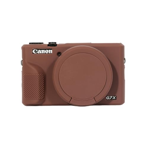 G7X Mark III Hülle, weiche Silikon-Schutzhülle, ultradünn, leicht, für Canon PowerShot G7X Mark III Kamera mit abnehmbarer Objektivabdeckung (Kaffee) von Aisnyho