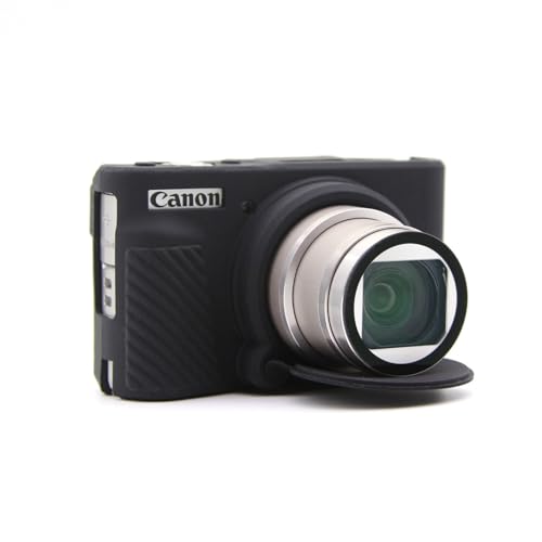 SX730 SX740 Kameratasche, weiche Silikon-Schutzhülle, ultradünn, leicht, für Canon PowerShot SX740/SX730 HS Kamera mit abnehmbarer Objektivabdeckung (schwarz) von Aisnyho