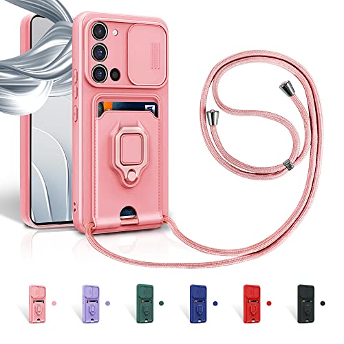 Aithne Case für Samsung Galaxy A31 Handykette Hüll,Slide kameraschutz,Silikon Handyhülle zum Umhängen Kette,360 Grad Ringhalter Stand Kartenfach-Pink Aithne Case für Samsung Galaxy A31 Handykette Hüll,Slide kameraschutz,Silikon Handyhülle zum Umhängen Kette,360 Grad Ringhalter Stand Kartenfach-Pink von Aithne