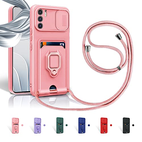Aithne Case für Xiaomi Poco M3 Pro 5G / Redmi Note 10 5G Handykette Hüll,Slide kameraschutz,Silikon Handyhülle zum Umhängen Kette,360 Grad Ringhalter Stand Kartenfach-Pink Aithne Case für Xiaomi Poco M3 Pro 5G / Redmi Note 10 5G Handykette Hüll,Slide kameraschutz,Silikon Handyhülle zum Umhängen Kette,360 Grad Ringhalter Stand Kartenfach-Pink von Aithne