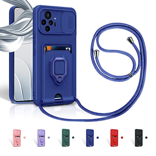 Aithne Case für Xiaomi Redmi Note 10 Pro/Note 10 Pro Max Handykette Hüll,Slide kameraschutz,Silikon Handyhülle zum Umhängen Kette,360 Grad Ringhalter Stand Kartenfach-Blau Aithne Case für Xiaomi Redmi Note 10 Pro/Note 10 Pro Max Handykette Hüll,Slide kameraschutz,Silikon Handyhülle zum Umhängen Kette,360 Grad Ringhalter Stand Kartenfach-Blau von Aithne