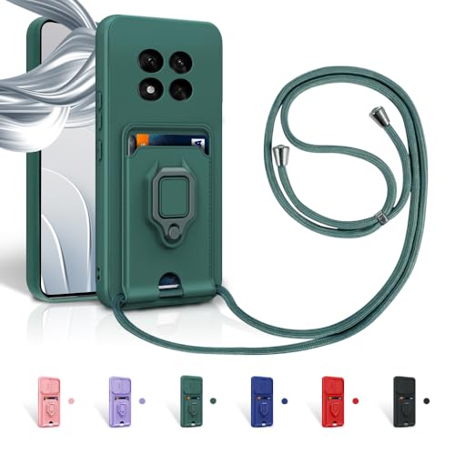 Aithne Case für Xiaomi Redmi Note 14 Pro Plus 5G Handykette Hüll,Silikon Handyhülle zum Umhängen Kette,360 Grad Ringhalter Stand Kartenfach-Grün Aithne Case für Xiaomi Redmi Note 14 Pro Plus 5G Handykette Hüll,Silikon Handyhülle zum Umhängen Kette,360 Grad Ringhalter Stand Kartenfach-Grün von Aithne