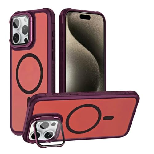 Aithne Hülle für iPhone 13 / iPhone 14 kompatibel mit MagSafe mit Kamera Ständer, Camera Protection,Militärnorm Schutz Hart Case, Kratzfeste Rückseite,Durchscheinend Matt - Rot Aithne Hülle für iPhone 13 / iPhone 14 kompatibel mit MagSafe mit Kamera Ständer, Camera Protection,Militärnorm Schutz Hart Case, Kratzfeste Rückseite,Durchscheinend Matt - Rot von Aithne