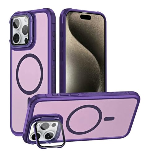 Aithne Hülle für iPhone 13 Pro Max kompatibel mit MagSafe mit Kamera Ständer, Camera Protection,Militärnorm Schutz Hart Case, Kratzfeste Rückseite,Durchscheinend Matt - Lila Aithne Hülle für iPhone 13 Pro Max kompatibel mit MagSafe mit Kamera Ständer, Camera Protection,Militärnorm Schutz Hart Case, Kratzfeste Rückseite,Durchscheinend Matt - Lila von Aithne