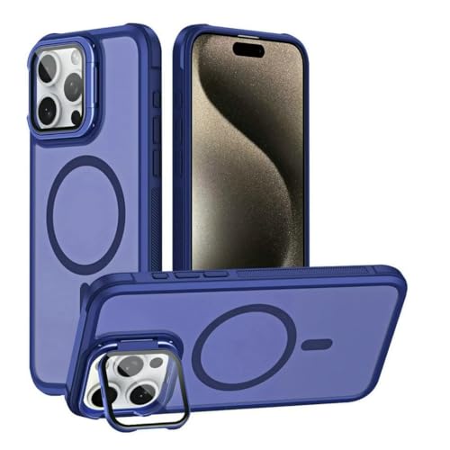 Aithne Hülle für iPhone 16 Pro kompatibel mit MagSafe mit Kamera Ständer, Camera Protection,Militärnorm Schutz Hart Case, Kratzfeste Rückseite,Durchscheinend Matt - Blau Aithne Hülle für iPhone 16 Pro kompatibel mit MagSafe mit Kamera Ständer, Camera Protection,Militärnorm Schutz Hart Case, Kratzfeste Rückseite,Durchscheinend Matt - Blau von Aithne