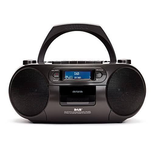Aiwa BBTC-660DAB/BK: Tragbares Radio mit CD, Bluetooth und USB, Kassettenrecorder, RDS, FM PLL, Dab+, Fernbedienung, Schwarz Aiwa BBTC-660DAB/BK: Tragbares Radio mit CD, Bluetooth und USB, Kassettenrecorder, RDS, FM PLL, Dab+, Fernbedienung, Schwarz von Aiwa